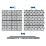 Siavonce 1 ft. x 1 ft. Interlocking Plastic Deck Tiles in Gray Waterproof Outdoor Composite Shower Balcony Porch (Pack of 1)