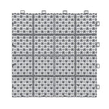 Siavonce 1 ft. x 1 ft. Interlocking Plastic Deck Tiles in Gray Waterproof Outdoor Composite Shower Balcony Porch (Pack of 1)