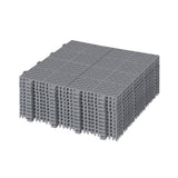 Siavonce 1 ft. x 1 ft. Interlocking Plastic Deck Tiles in Gray Waterproof Outdoor Composite Shower Balcony Porch (Pack of 1)