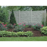 SimTek Ecostone 4 ft. x 6 ft. Gray Composite Privacy Fence Gate