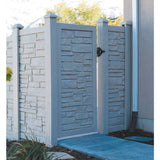 SimTek EcoStone 6 ft. H x 6 ft. W Gray Composite Fence Panel