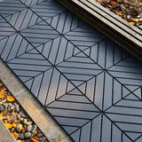 Sudzendf 1 ft. x 1 ft. Outdoor Square Waterproof Deck Tile in Gray, All Weather Use ( 44 Per Case)
