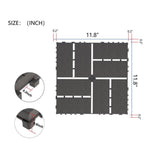 Tidoin Outdoor 1 ft. x 1 ft. Composite Deck Tile in Gray(44 Per Box)