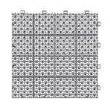 Tidoin Outdoor 1 ft. x 1 ft. Composite Deck Tile in Gray(60 Per Box)