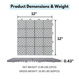 Tidoin Outdoor 1 ft. x 1 ft. Composite Deck Tile in Gray(60 Per Box)