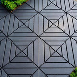 Tidoin Outdoor 1 ft. x 1 ft. Composite Interlocking Tile Deck Tile in Gray(44 Per Box)