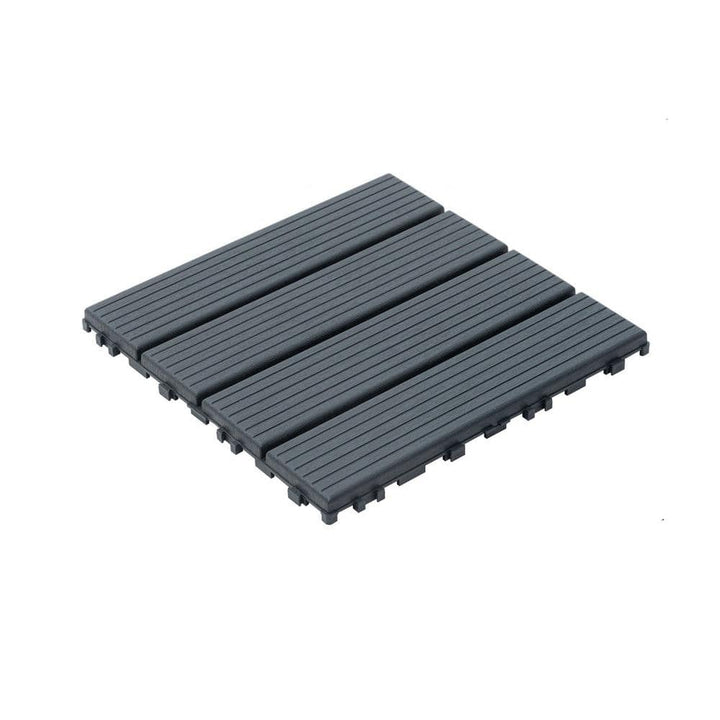 Tidoin Outdoor 1 ft. x 1 ft. Composite Interlocking Tile Deck Tile in Gray(44 Per Box)