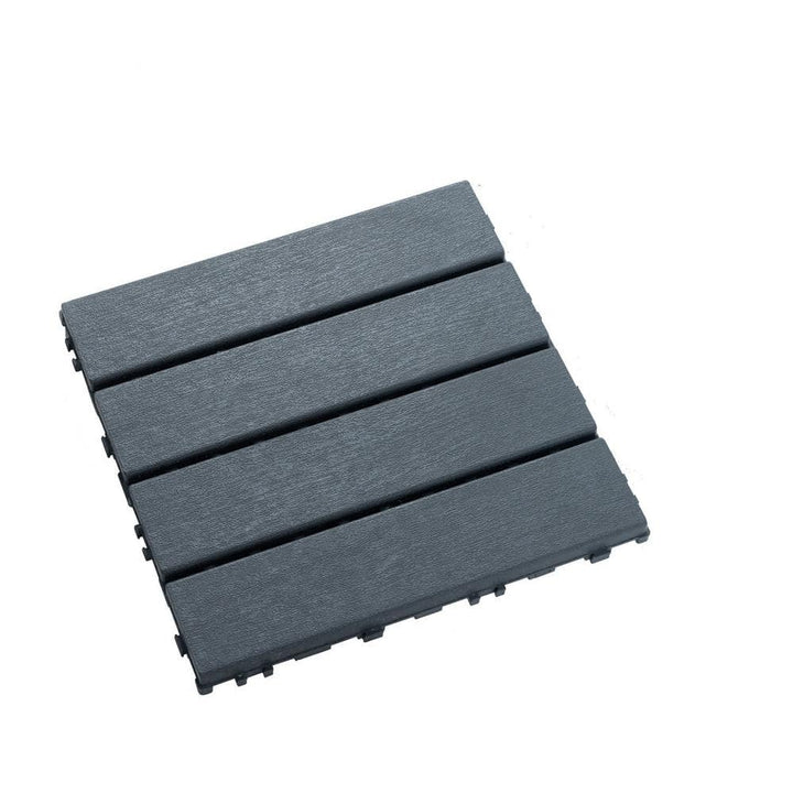 Tidoin Outdoor 1 ft. x 1 ft. Composite Interlocking Tile Deck Tile in Gray(44 Per Box)