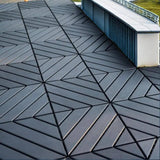 Tidoin Outdoor 1 ft. x 1 ft. Composite Interlocking Tile Deck Tile in Gray(27 Per Box)