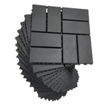 Tidoin Outdoor 1 ft. x 1 ft. Composite Interlocking Tile Deck Tile in Gray(36 Per Box)