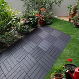 Tidoin Outdoor 1 ft. x 1 ft. Composite Interlocking Tile Deck Tile in Gray(27 Per Box)