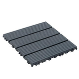 Tidoin Outdoor 1 ft. x 1 ft. Composite Interlocking Tile Deck Tile in Gray(27 Per Box)