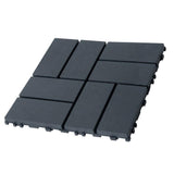 Tidoin Outdoor 1 ft. x 1 ft. Composite Interlocking Tile Deck Tile in Gray(27 Per Box)
