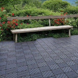 Tidoin Outdoor 1 ft. x 1 ft. Composite Interlocking Tile Deck Tile in Gray(54 Per Box)