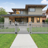 Kettle Straight 4 ft. H x 8 ft. W Gray Picket Vinyl Fence Panel (Unassembled)