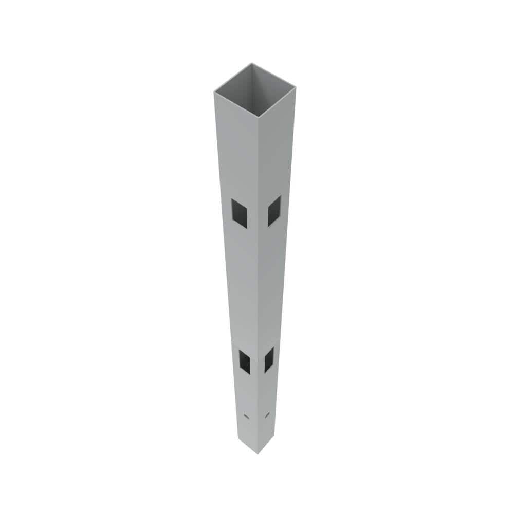 Barrette Outdoor Living Yukon/Kettle 84 in. Gray Vinyl Fence Corner Post