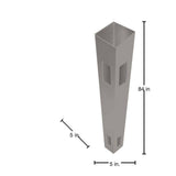 Barrette Outdoor Living Yukon/Kettle 84 in. Gray Vinyl Fence Corner Post