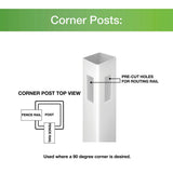 Barrette Outdoor Living Bryce Gray Vinyl Fence Corner Post