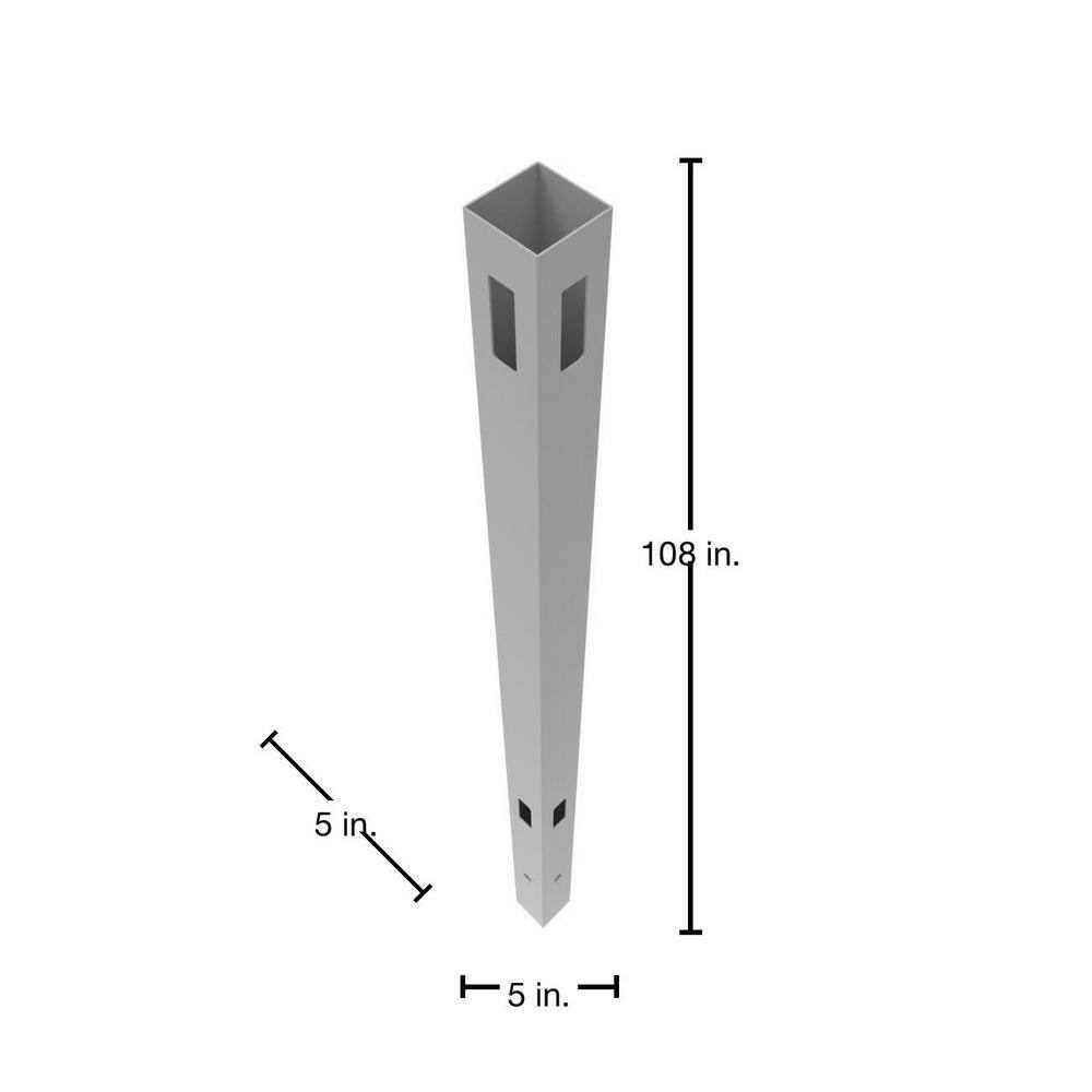 Barrette Outdoor Living Bryce Gray Vinyl Fence Corner Post