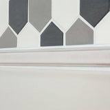 Ink Blot Gray 12.625 in. x 10.875 in. Hexagon Matte Porcelain Wall and Floor Mosaic Tile (14.30 sq. ft./Case)