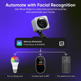 Wyze Cam v4 Wi-Fi 2.5K QHD Indoor/Outdoor Plug-In Smart Home Security Camera, Color Night Vision, 2-Way Audio (Gray)