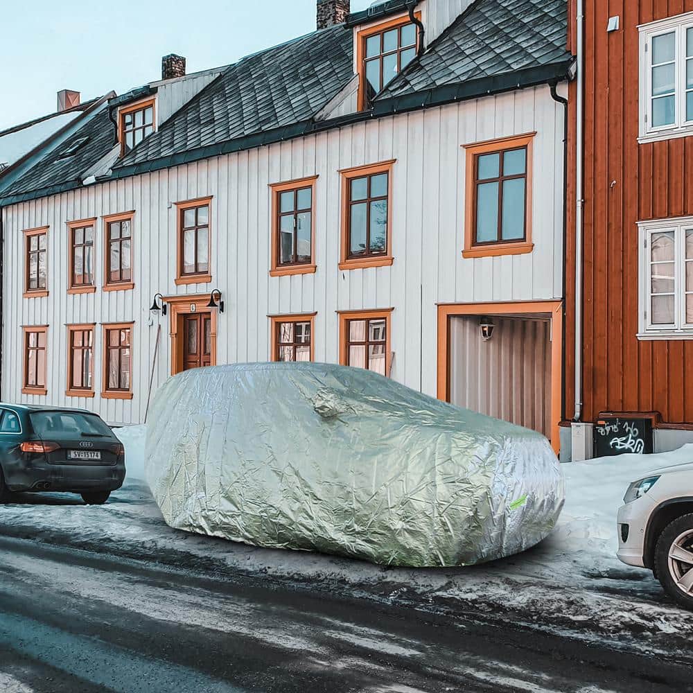 Mockins 190 in. x 75 in. x 72 in. Water Resistant Car Cover - 190T Silver Polyester - Medium SUV Cover