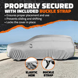 Mockins 200 in. x 75 in. x 75 in. Water Resistant SUV Car Cover - Oxford 150D - Silver