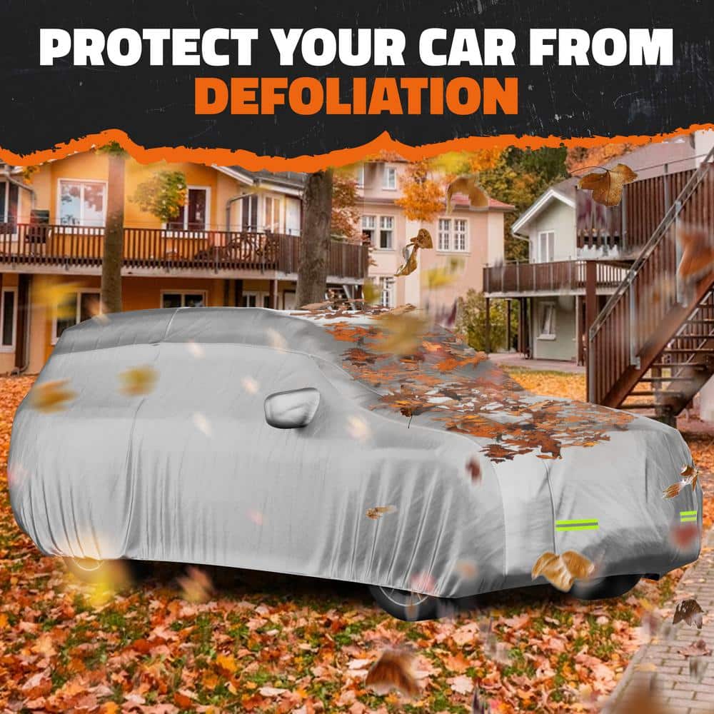 Mockins 200 in. x 75 in. x 75 in. Water Resistant SUV Car Cover - Oxford 150D - Silver