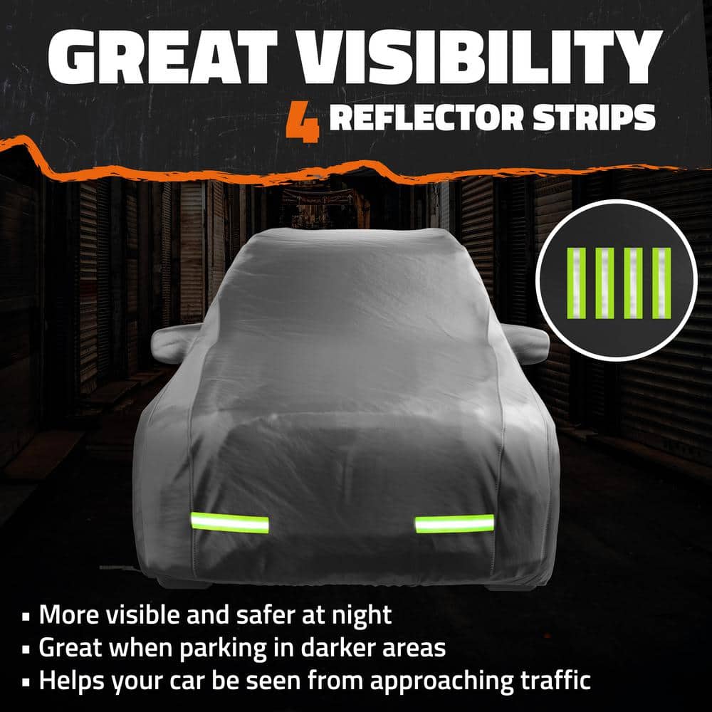 Mockins 200 in. x 75 in. x 75 in. Water Resistant SUV Car Cover - Oxford 150D - Silver