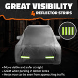 Mockins 200 in. x 75 in. x 75 in. Water Resistant SUV Car Cover - Oxford 150D - Silver