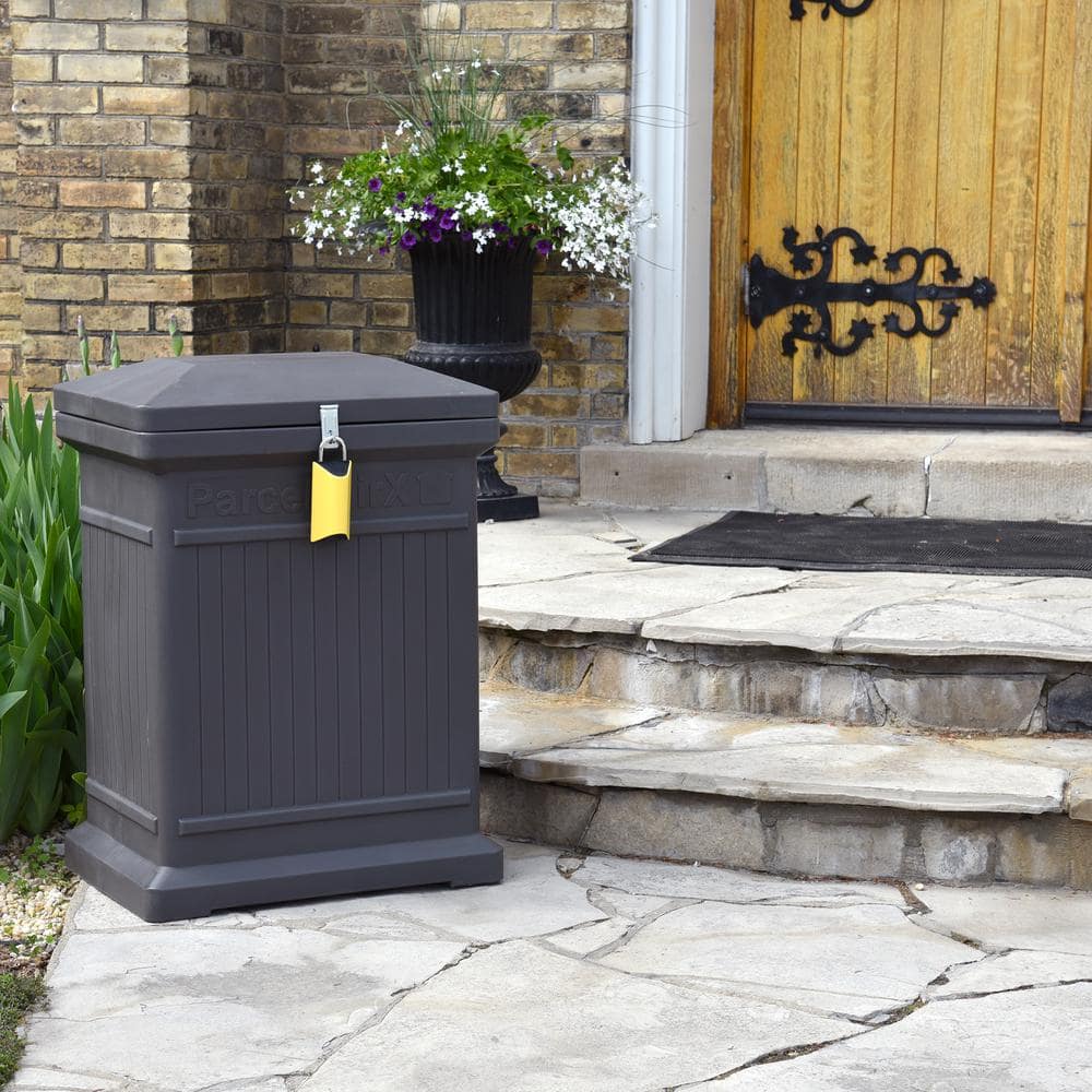 RTS Home Accents ParcelWirx Graphite Vertical Lockable with Smart Lock Package Delivery Box