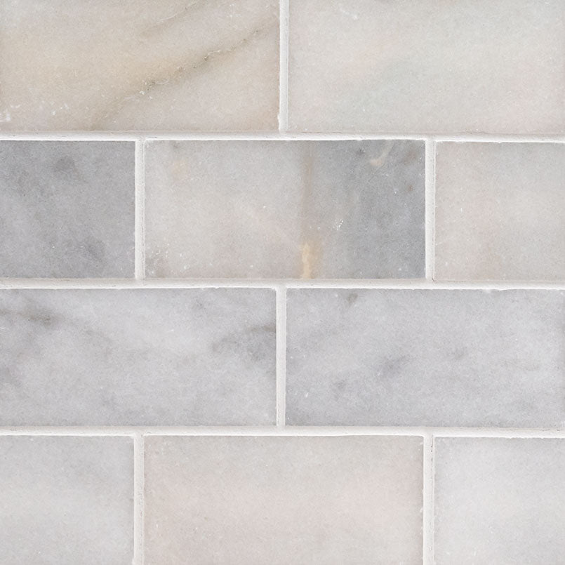 MSI Greecian White 3 in. x 6 in. Polished Marble Floor and Wall Tile (1 sq. ft. / case)