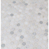MSI Greecian White Mini Hexagon 11.61 in. x 11.81 in. x 10 mm Polished Marble Mesh-Mounted Mosaic Tile (0.95 sq. ft.)