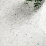 MSI Greecian White Mini Hexagon 12 in. x 12 in. x 10mm Polished Marble Mesh-Mounted Mosaic Tile (10 sq. ft. / Case)