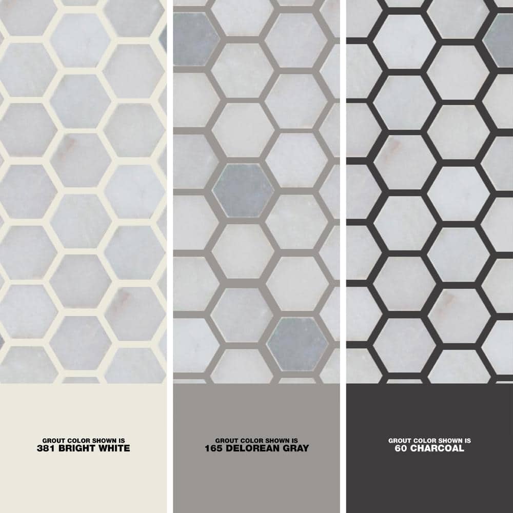MSI Greecian White Mini Hexagon 12 in. x 12 in. x 10mm Polished Marble Mesh-Mounted Mosaic Tile (10 sq. ft. / Case)