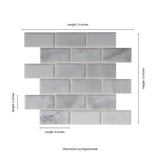 MSI Greecian White Beveled 12 in. x 12 in. x 10 mm Polished Marble Mesh-Mounted Mosaic Tile (1 sq. ft.)