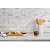 MSI Greecian White Beveled 12 in. x 12 in. x 10 mm Polished Marble Mesh-Mounted Mosaic Tile (1 sq. ft.)