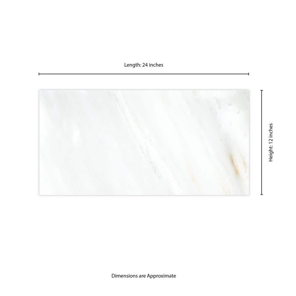 MSI Greecian White 12 in. x 24 in. Polished Marble Floor and Wall Tile (10 sq. ft. / Case)