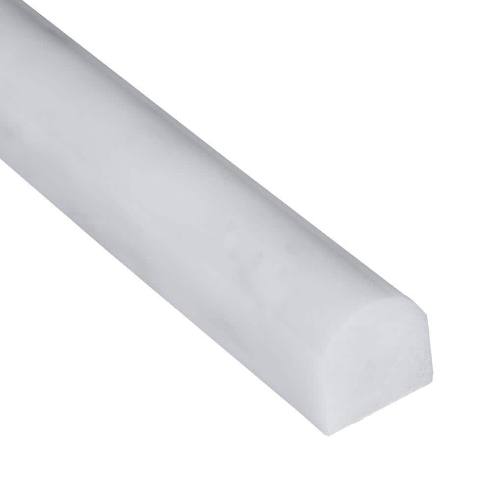 MSI Greecian White Pencil Molding 0.75 in. x 12 in. Polished Marble Wall Tile (1 lin. ft.)