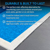 Afoxsos 12 ft. x 12 ft. Outdoor Modular Interlocking Multi-Use Plastic Deck Tile in Green (40 Per Pack)