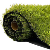 Agfabric 12 ft. x 6 ft. Green Artificial Grass Carpet 1.37 in. Mat for Outdoor Garden Landscape Balcony Dog Grass Rug