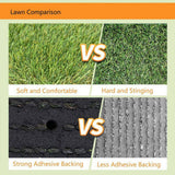 Agfabric 7 ft. x 13 ft. Green Artificial Grass Carpet 1.37 in. Mat for Outdoor Garden Landscape Balcony Dog Grass Rug