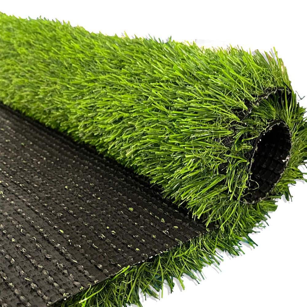 Agfabric 6 ft. x 12 ft. Green Artificial Grass Carpet 0.78 in. Mat for Outdoor Garden Landscape Balcony Dog Grass Rug