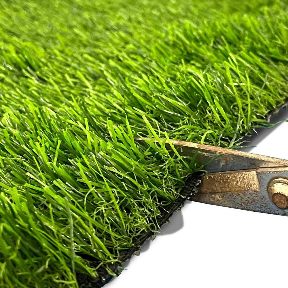 Agfabric 6 ft. x 8 ft. Green Artificial Grass Carpet 1.18 in. Mat for Outdoor Garden Landscape Balcony Dog Grass Rug