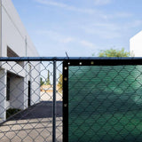 AMGO 4 ft. H x 25 ft. W Green Fence Outdoor Privacy Screen with Black Edge Bindings and Grommets