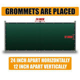 AMGO 4 ft. H x 25 ft. W Green Fence Outdoor Privacy Screen with Black Edge Bindings and Grommets
