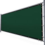 AMGO 4 ft. H x 25 ft. W Green Fence Outdoor Privacy Screen with Black Edge Bindings and Grommets