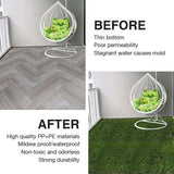 Angel Sar 1 ft. x 1 ft. Composite Green Artificial Grass Turf Interlocking Deck Tiles, Fake Grass Self-draining Mat (18-Piece)