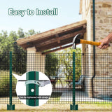 Angel Sar 3 ft. Light Duty Metal Fence Posts, Steel Fence U-Post for Wire Fence Corner Anchor Poultry Farm (5-Pack)