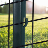 Angel Sar 3 ft. Light Duty Metal Fence Posts, Steel Fence U-Post for Wire Fence Corner Anchor Poultry Farm (5-Pack)